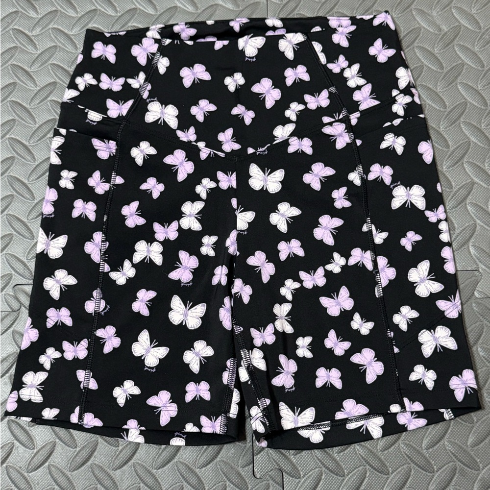 PINK Victoria's Secret Black and Pink Butterfly Bike Shorts